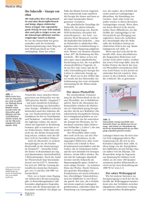 Die Solarzelle – Energie von oben