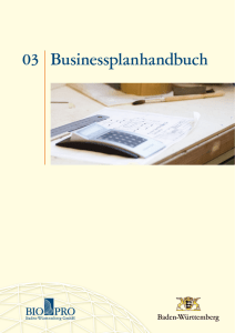 Businessplanhandbuch - BIOPRO Baden