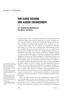 Von cloud Seeding und alBedo enhanceMent