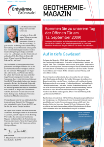 geothermie- magazin - Erdwärme Grünwald GmbH