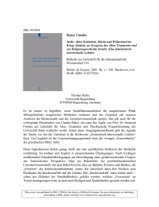 RBL 09/2004 Rakel, Claudia Judit—über Schönheit