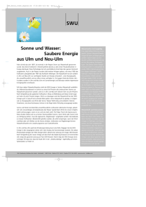 Sonne und Wasser: Saubere Energie aus Ulm