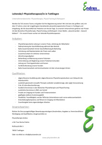 Leitende/r Physiotherapeut/in in Tuttlingen