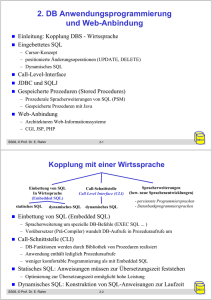 2. DB Anwendungsprogrammierung und Web Anbindung und Web