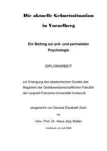 Die aktuelle Geburtssituation in Vorarlberg