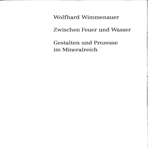 Wolfhard Wimmenauer Zwischen Feuer und Wasser Gestalten und