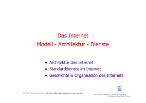 Das Internet Modell - Architektur - Dienste