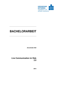 BACHELORARBEIT Live Communication im Web 2.0