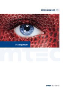 Seminarkatalog Management 2016 - mtec