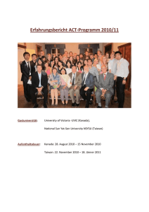 Erfahrungsbericht ACT-Programm 2010/11