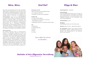 Bachelor of Arts – Allgemeine Verwaltung