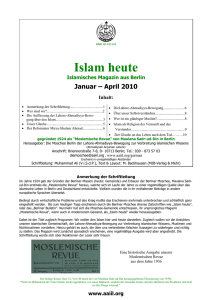 Islam Heute (January to April 2010) — www.aaiil.org