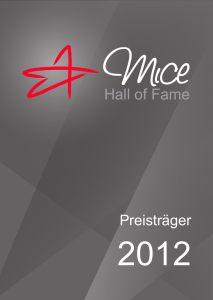 Preisträger 2012 - MICE Hall of Fame