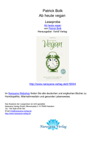 Patrick Bolk Ab heute vegan - Narayana Verlag, Homöopathie
