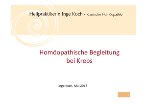 Homöopathische Begleitung bei Krebs