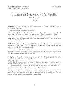 Blatt 1 - Mathematischen Institut