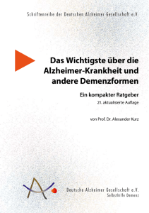 Das Wichtigste &uuml;ber die Alzheimer