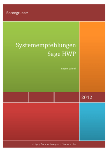 Systemempfehlungen - Sage HWP kombinieren mit