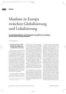 Muslime in Europa zwischen Globalisierung und Lokalisierung