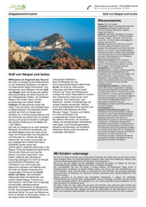 Zielgebietsinformation Golf von Neapel und Ischia