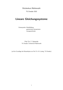Lineare Gleichungssysteme
