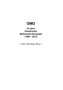 Chronik der Osnabrücker Mathematik-Olympiade