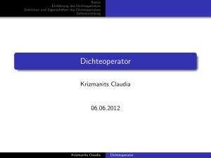 Dichteoperator