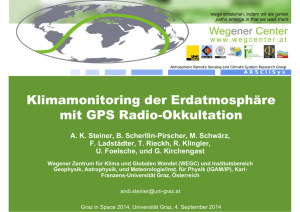Klimamonitoring der Erdatmosphäre mit GPS Radio