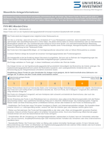 Wesentliche Anlegerinformationen FIVV-MIC-Mandat