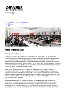Mitbestimmung: Fraktion DIE LINKE. im Bundestag