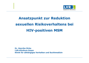 Ansatzpunkt zur Reduktion sexuellen Risikoverhaltens bei HIV