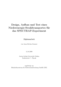 Design, Aufbau und Test eines Niederenergie