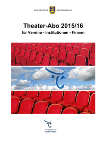 Theater-Abo 2015/16 - Bund Deutscher Nordschleswiger