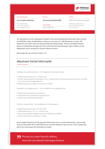 FE14-72623-DO | Absolvent (m/w) Informatik | FERCHAU