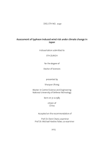 Assessment of typhoon induced wind risk under - ETH E