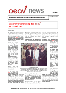 Newsletter Nr. 02 2007 - Österreichischer Astrologenverband