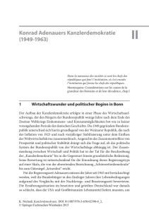 Konrad Adenauers Kanzlerdemokratie (1949-1963)