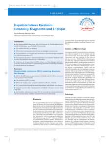 Hepatozelluläres Karzinom: Screening, Diagnostik und Therapie