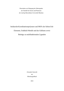 Imidazolat-Koordinationspolymere und MOFs der Selten