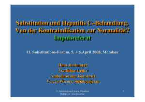 Impulsreferat Substitution und Hepatitis C