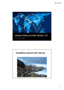 WENN EINE(-R) EINE REISE TUT Coastline search and rescue