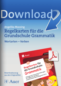 Regelkarten für die Grundschule Grammatik