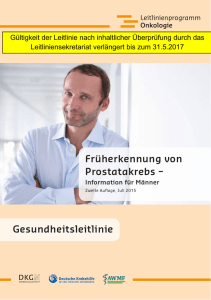 Prostatakrebs: Früherkennung