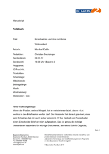 Manuskriptvorlage - Bayern 2
