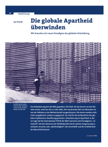 Die globale Apartheid überwinden