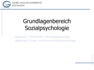 Grundlagenbereich Sozialpsychologie