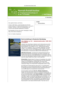 Newsletter vom 27.05.2014 - Hannah-Arendt-Institut