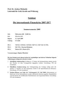 Seminar Die internationale Finanzkrise 2007-20??