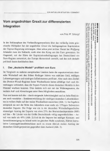 Vom angedrohten Grexit zur differenzierten Integration