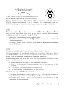 48. Mathematik-Olympiade 3. Stufe (Landesrunde) Klasse 6